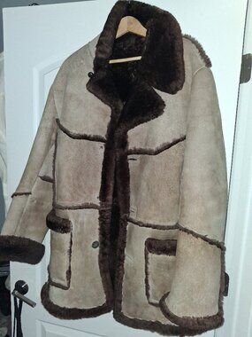 Authentic John Wanamaker's Luxury Men's Sherling Wool 3/4 Large Sized Coat